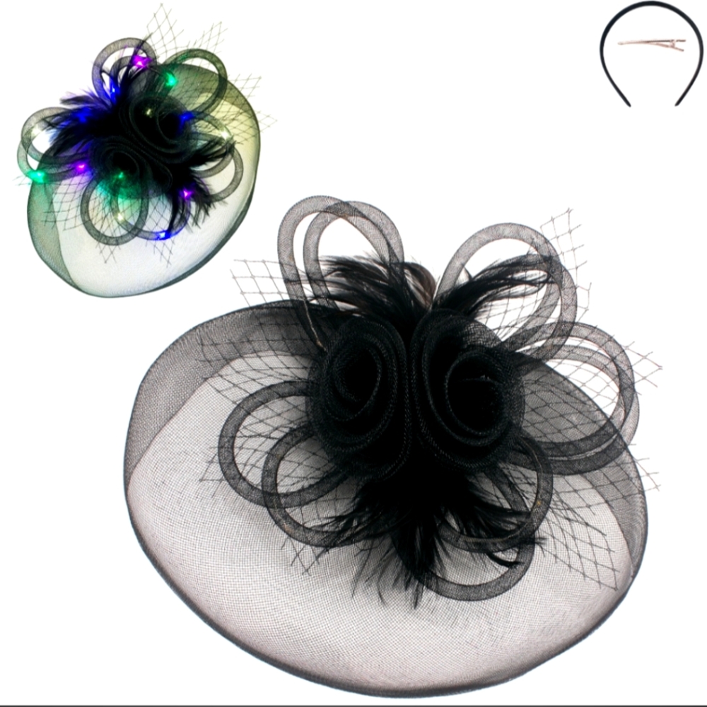 Fascinating Unique Black Fascinator Hat Funeral Church or Holidays Celebrations!